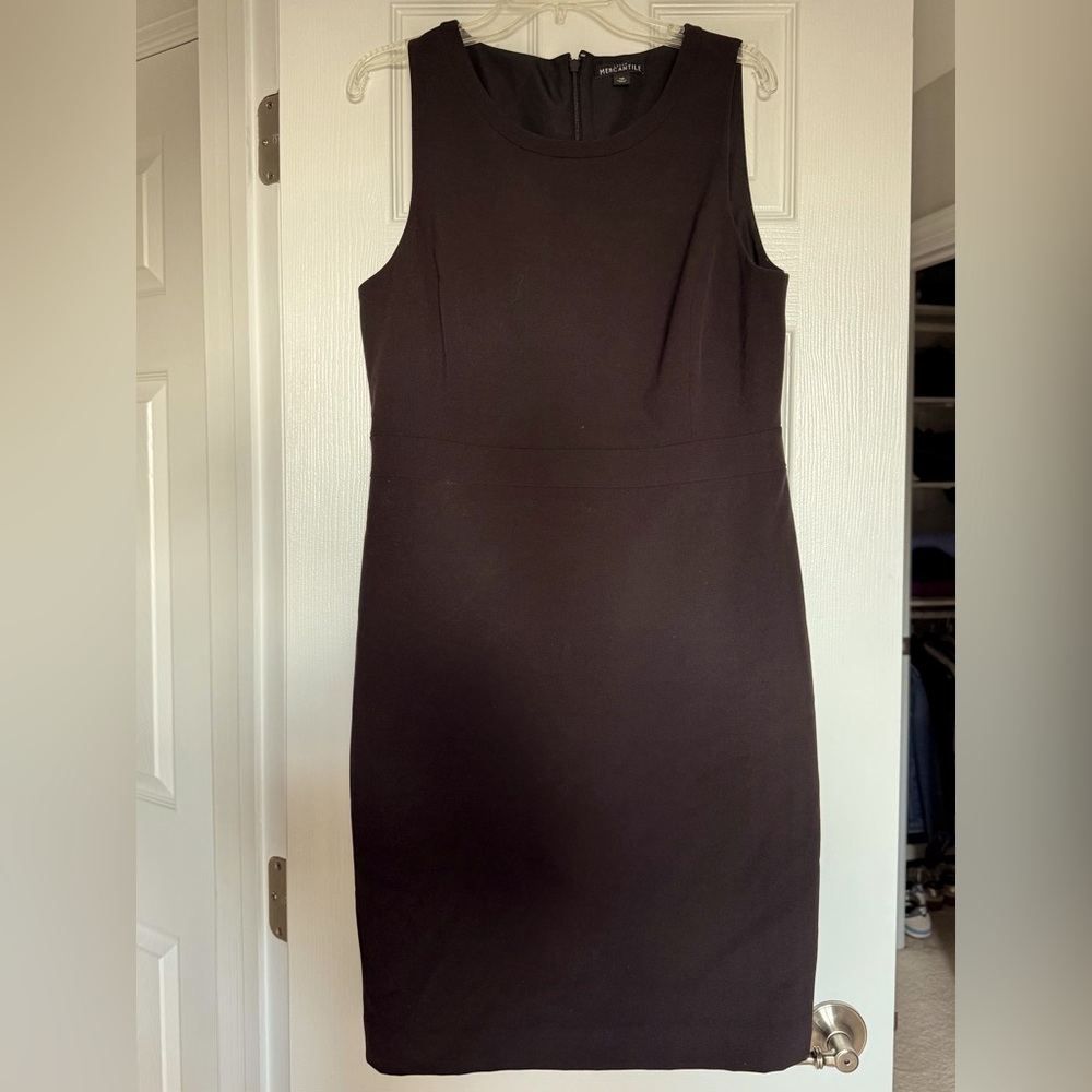 J. Crew Factory Classic Black Sheath Dress Size 10